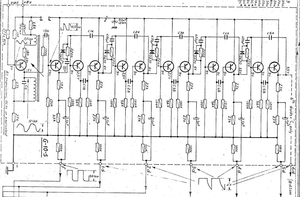 Farfisa Ballata schematic oscillator divider